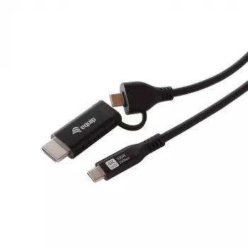 Equip adattatore USB-C a USB-C + HDMI con Power Delivery 100W, 4K 60Hz, alluminio