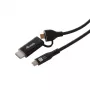 Equip adattatore USB-C a USB-C + HDMI con Power Delivery 100W, 4K 60Hz, alluminio