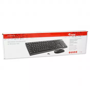 Equip Set tastiera e mouse wireless - Layout tedesco - nero