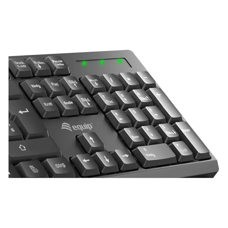 Equip Set tastiera e mouse wireless - Layout tedesco - nero