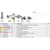 Ergonomic Solutions HMSHOST-INT5-02 kit di montaggio stampante Swingarm AP2 con clip per cavi SP2, anello di sicurezza e piastra stampante per Epson TM-P1200, nero