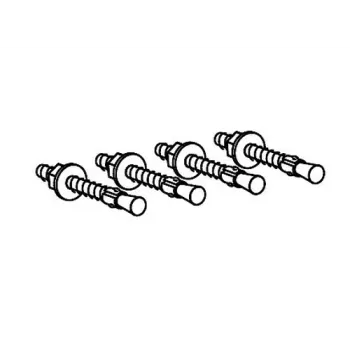 Ergotron 90-018 set tasselli per supporto – ancoranti in acciaio filettati 3/8-16 x 3 pollici (confezione da 2)
