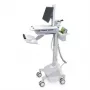 Ergotron carrello mobile per workstation medicale per display LCD / apparecchiature PC - alimentato a batteria LiFe, EU - medicale - plastica, alluminio, acciaio zincato - grigio, bianco, alluminio lucidato - dimensione schermo: fino a 22 pollici