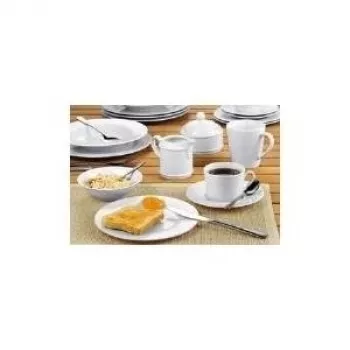 Esmeyer Heike piatti fondi per minestra 23 cm, porcellana, bianco, set da 6 433-239