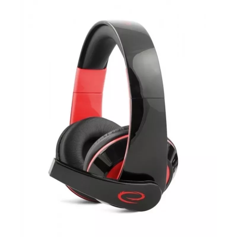 Esperanza EGH300R Cuffie gaming con filo con microfono ad archetto omnidirezionale, nero/rosso