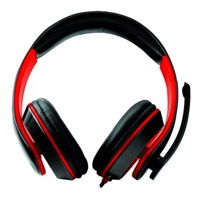 Esperanza EGH300R Cuffie gaming con filo con microfono ad archetto omnidirezionale, nero/rosso