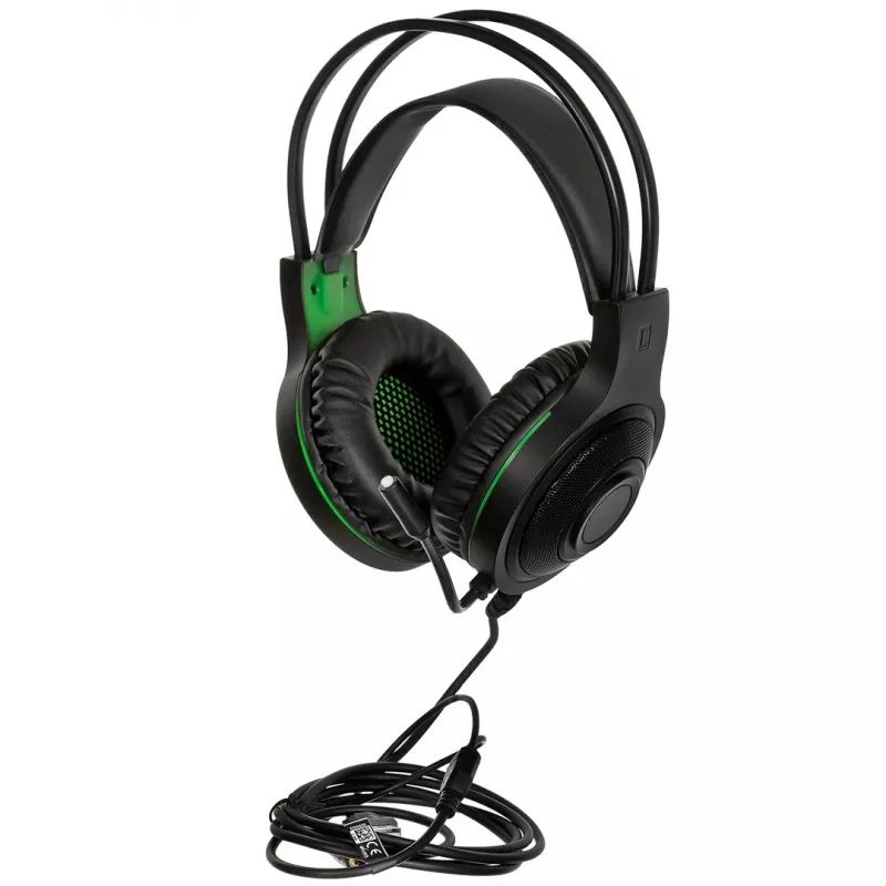 Esperanza EGH430 THUNDERBIRD cuffie gaming con filo e microfono, nero e verde