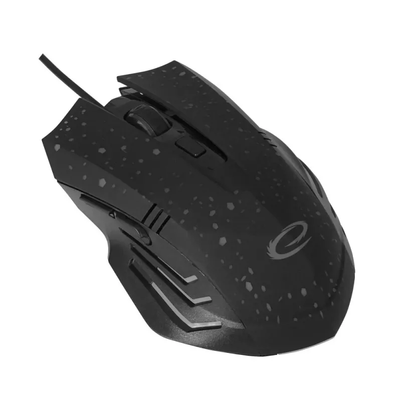 Esperanza EGM212 Mouse ottico gaming con filo, 2400 DPI, 6 tasti, USB, per destrimani, nero