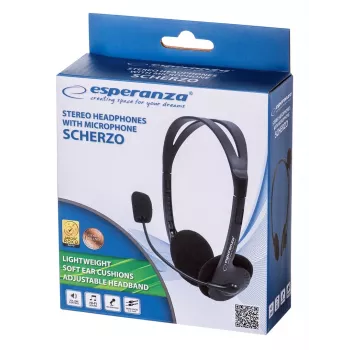 Esperanza EH102 cuffie con microfono con filo - nero