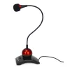 Esperanza EH130 Microfono per PC, a condensatore, omnidirezionale, jack 3,5 mm, nero/rosso