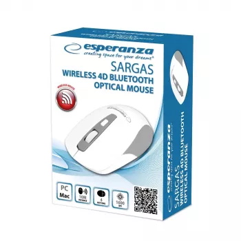 Esperanza EM130W mouse wireless Bluetooth 4D, bianco