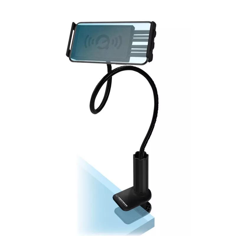 Esperanza EMH142 supporto da scrivania per smartphone e tablet, nero