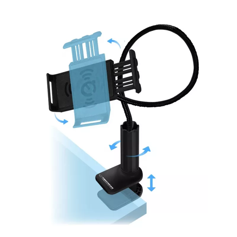 Esperanza EMH142 supporto da scrivania per smartphone e tablet, nero
