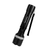 Esperanza Epione L torcia a mano nera LED, 80 lm, fascio 100 m, alluminio, resistente agli schizzi