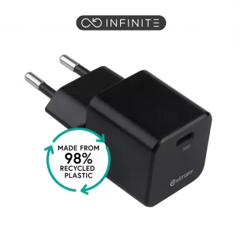 ESTUFF Infinite (GRS) caricabatterie USB-C 20W Power Delivery