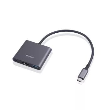 ESTUFF hub multiporta USB-C AV (USB-C, 7-in-1, HDMI 4K60, 2x USB-A 3.0, USB-C PD 60W, Gigabit Ethernet, SD/MicroSD)