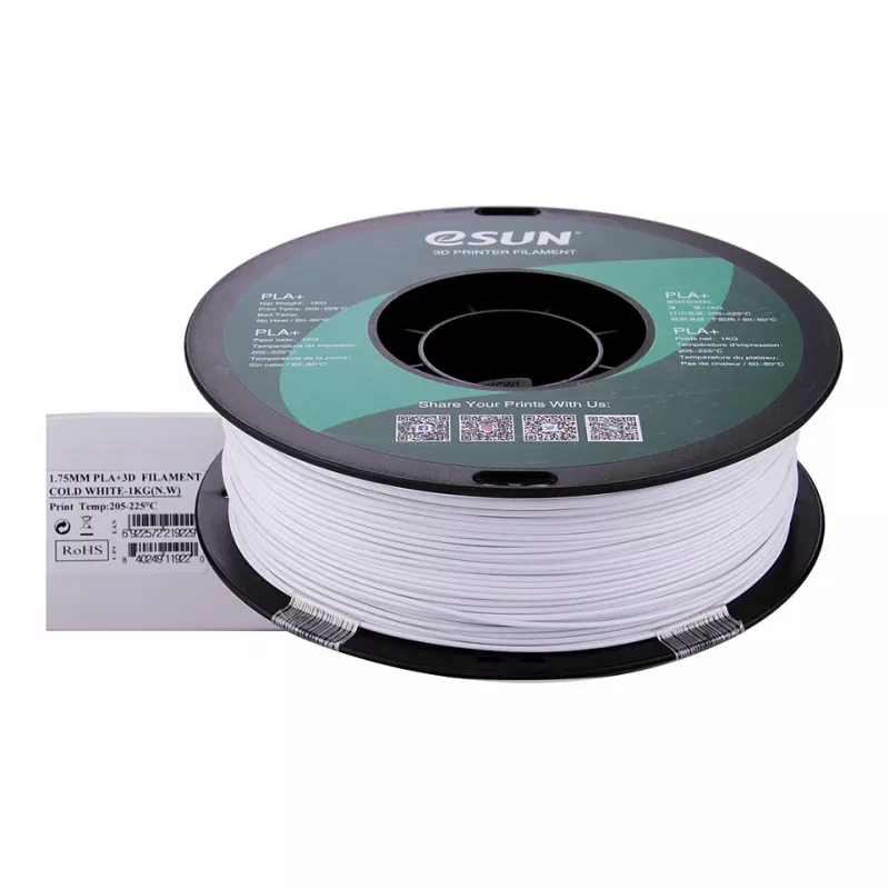 ESUN PLA+ 1,75 mm bianco freddo 1 kg filamento per stampante 3D