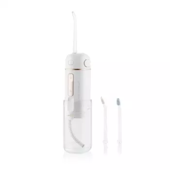 ETA Aqua Care Compact idropulsore senza fili – 165 ml, bianco, 2 ugelli, IPX7, ricaricabile USB