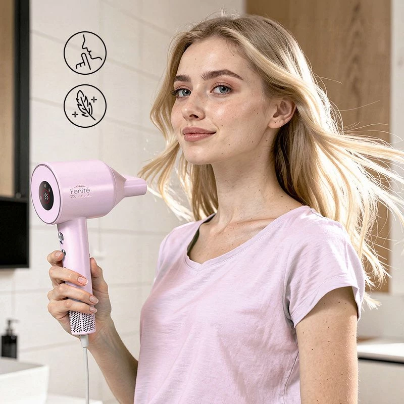 Asciugacapelli ETA Fenité Pastels 1600 W tecnologia ionica rosa chiaro con diffusore