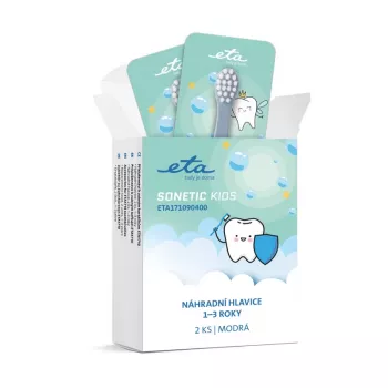ETA Testine Spazzola di Ricambio Sonetic Kids 171090400 Confezione da 2 Blu