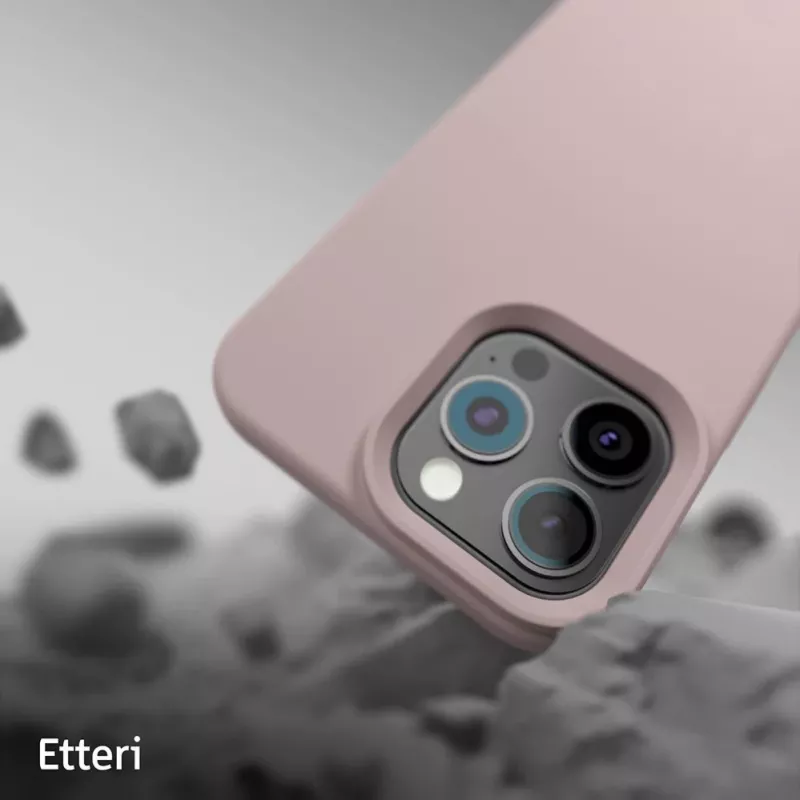 ETTERI custodia in silicone Mag per iPhone 16 Pro 6,3 pollici rosa chiaro