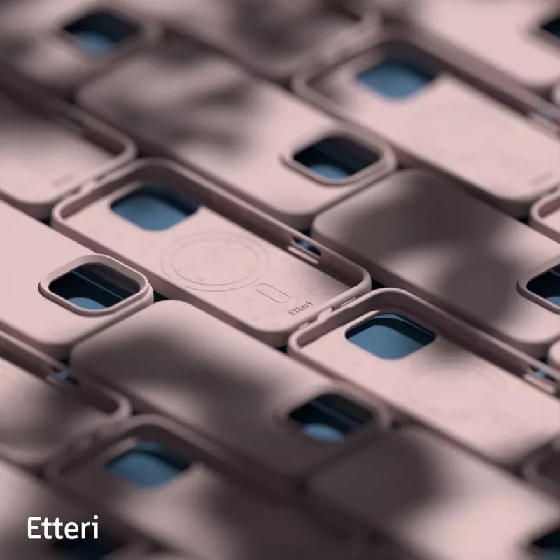 ETTERI custodia in silicone Mag per iPhone 16 Pro 6,3 pollici rosa chiaro