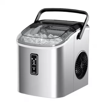 EUHOMY IM08 macchina per il ghiaccio, 1,2 L, 12 kg (argento)