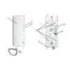 EURA ADA-38A3 Citofono analogico a 4 fili per sistemi RL-3203H, bianco