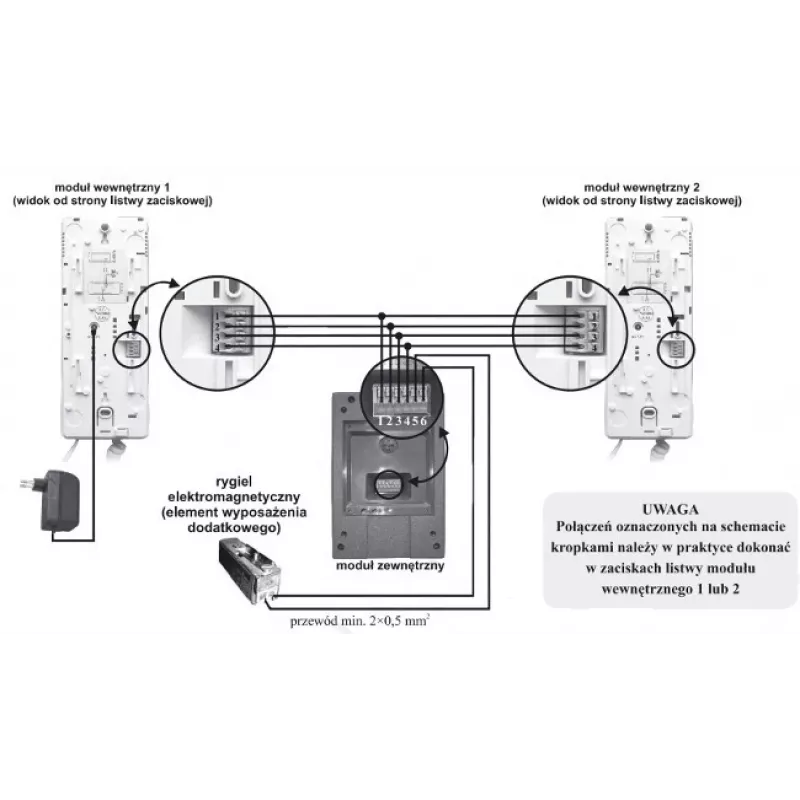 EURA ADA-38A3 Citofono analogico a 4 fili per sistemi RL-3203H, bianco
