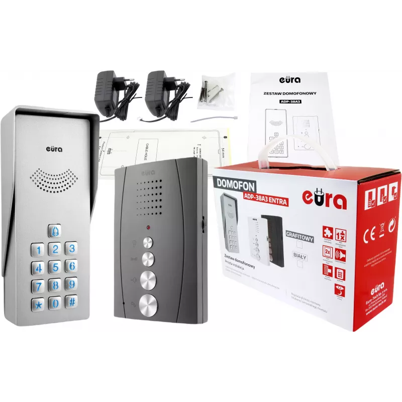 EURA ADP-38A3 ENTRA Citofono audio grafite