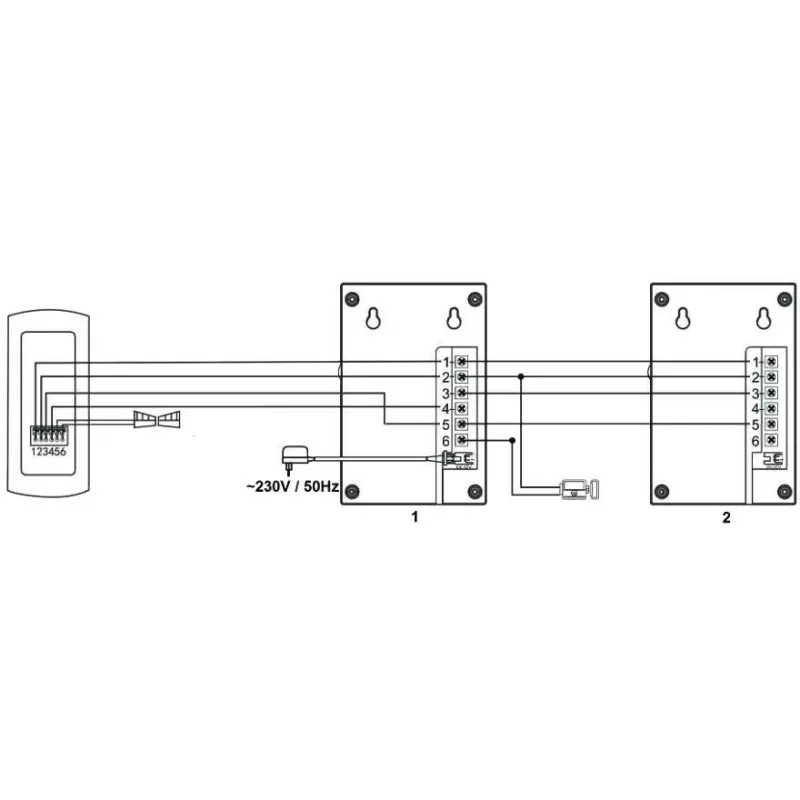 EURA ADP-51A3 DIFESA kit citofono audio - 1 famiglia, 2 citofoni, intercom, grafite