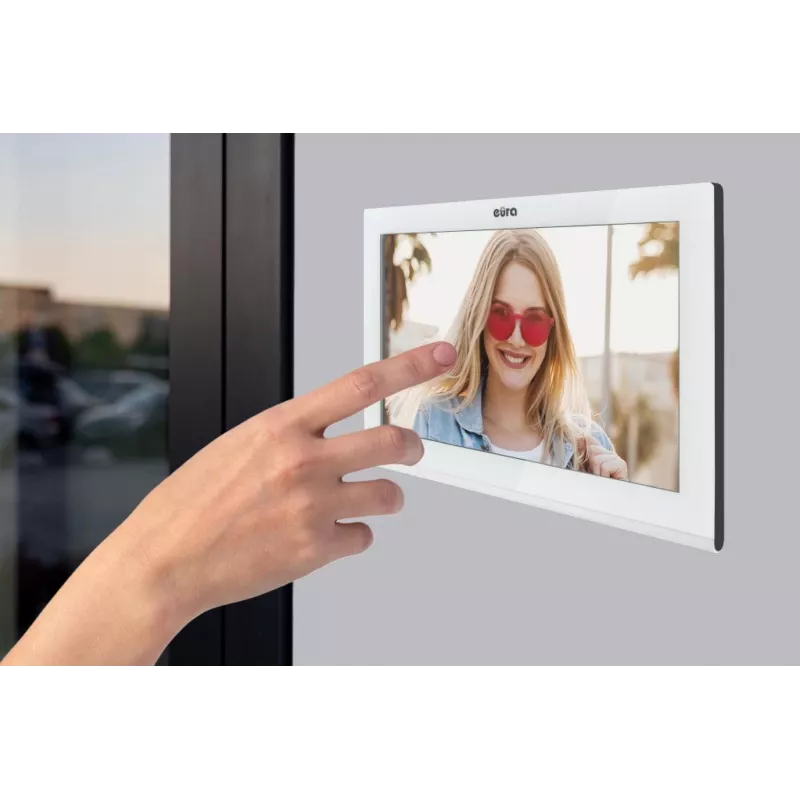 EURA VDP-99C5 Videocitofono, touchscreen 7 pollici, WiFi, RFID, Tuya, bianco