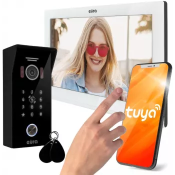 EURA VDP-99C5 Videocitofono, touchscreen 7 pollici, WiFi, RFID, Tuya, bianco