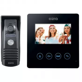 Eura Videocitofono EURA VDP-52A3ATIRA Nero