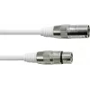 EUROLITE cavo DMX XLR 3 pin 1m bianco – cavo di controllo robusto per illuminazione da palco