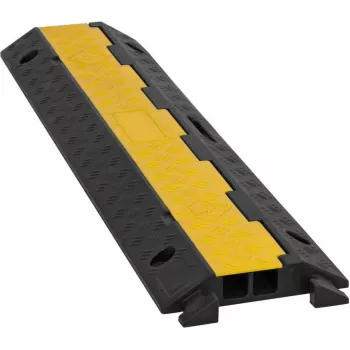 EUROLITE KB-2A passerella portacavi 2 canali 98x24x4,5 cm nero/giallo portata 5000 kg