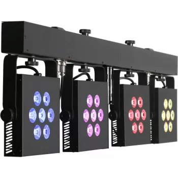 EUROLITE LED KLS-3002 MK2 set luci compatto AIR 4x RGBWA/UV spot DMX wireless