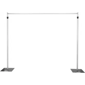 EUROLITE MCS-3148 supporto mobile per tendaggi, alluminio telescopico, larghezza 2,5-4,8m, altezza 2,1-3,0m, portata 20kg