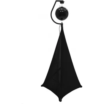 EUROLITE set sfera a specchio 30cm nero con stativo e copertura stretch nera 20000706