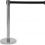 EUROLITE nastro delimitatore con fascia nera, pali in acciaio inox, 2m 80702984