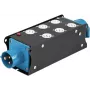 EUROLITE SAB-62X distributore di corrente trifase 19 pollici 2U con 6 prese Schuko, ingresso CEE 16A, 11kW 60003755