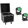 EUROLITE Set 2x LED IP TMH-W285 Hypno Moving-Head Wash IP65 + Flightcase con rotelle