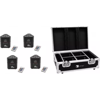 EUROLITE Set 4x AKKU TL-3 TCL QuickDMX + case con funzione di ricarica 20000399