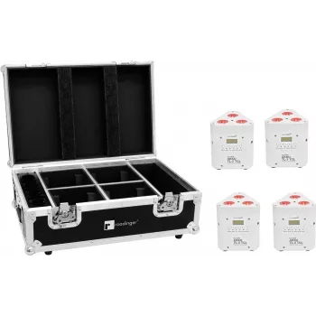 EUROLITE Set 4x AKKU TL-3 TCL bianco + Charging Case 20000650