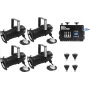 EUROLITE Set 4x PAR-20 Spot nero dim2warm + EDX-4 DMX RDM Dimmer pack LED (20000695)