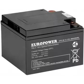 Europower Batteria AGM serie EPS 12V 28Ah (durata 8-12 anni)