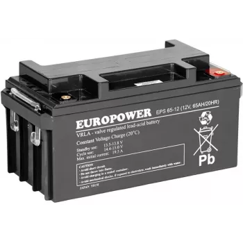 Europower AGM batteria serie EPS 12V 65Ah (durata di progetto 8-12 anni)
