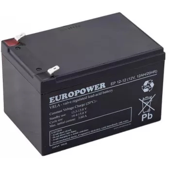 Europower EP12-12 batteria AGM 12V 12Ah