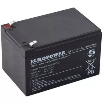 Europower EP12-12 batteria AGM 12V 12Ah