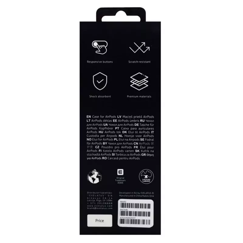 Evelatus Custodia per Apple AirPods EAC04 blu